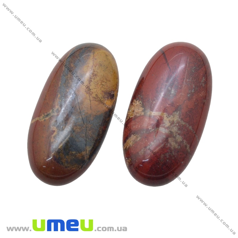 Кабошон нат. камінь Яшма, Овал, 30х15 мм (KAB-035271)