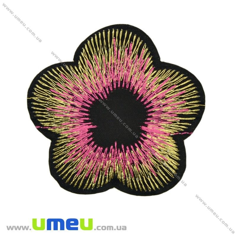 Термоаплікація Квітка, 5.5 см, Малинова (APL-022328)