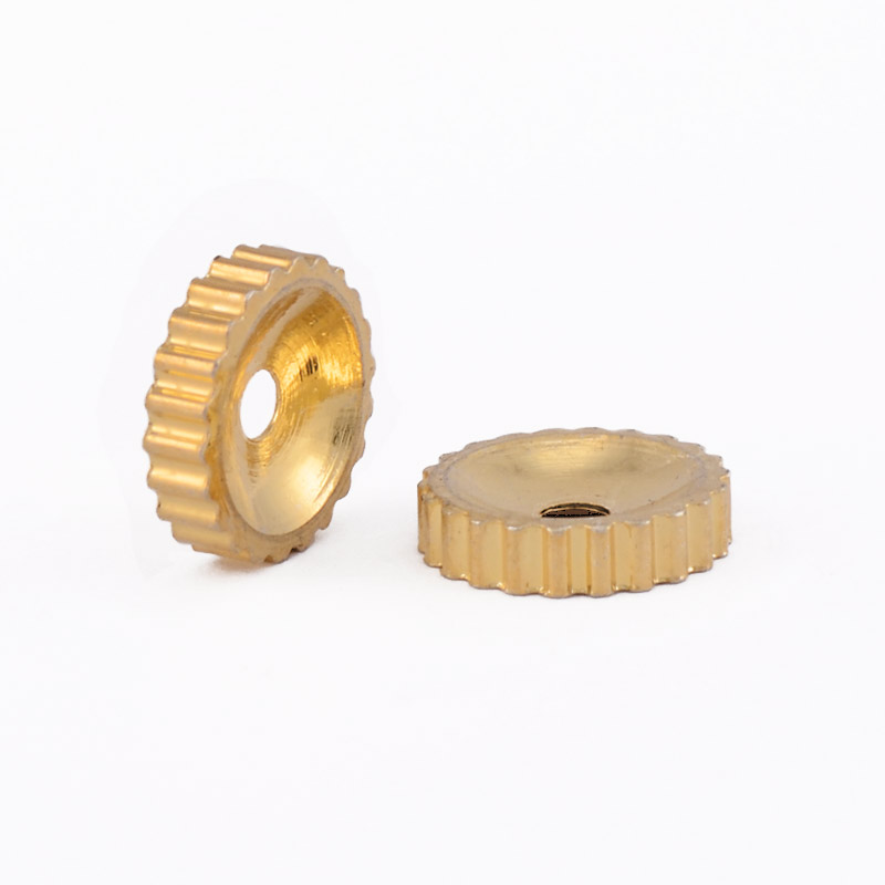 Намистина-розділювач, 6 мм, Латунь з покриттям 18 kt (BUS-055901)