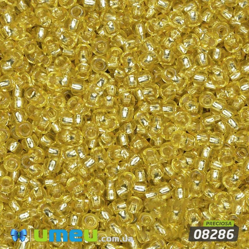 Бісер чеський №363 / 08286, Золотистий світлий, Блискучий, 10/0 (BIS-036572)