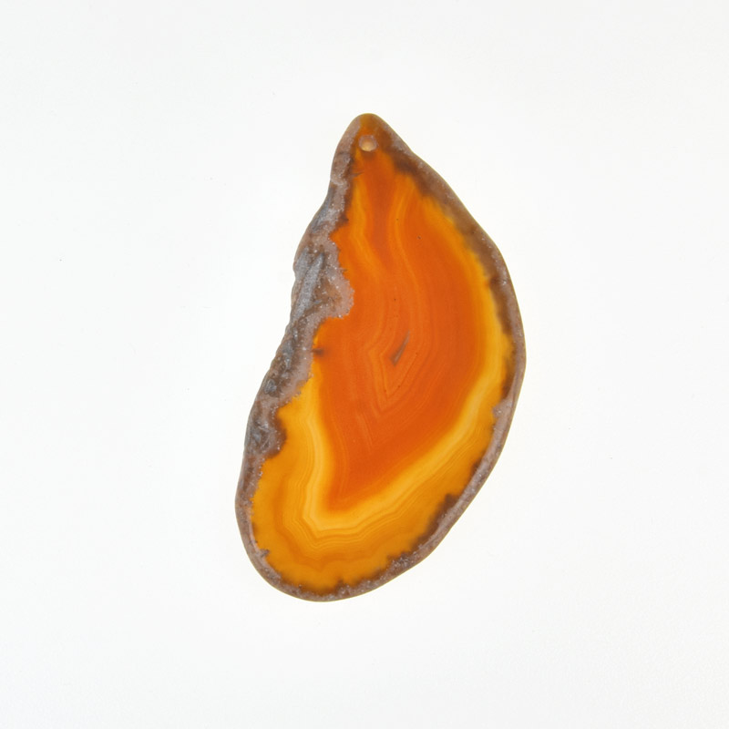 Зріз Агата, Червоно-коричневий, 68х34 мм (POD-032411)