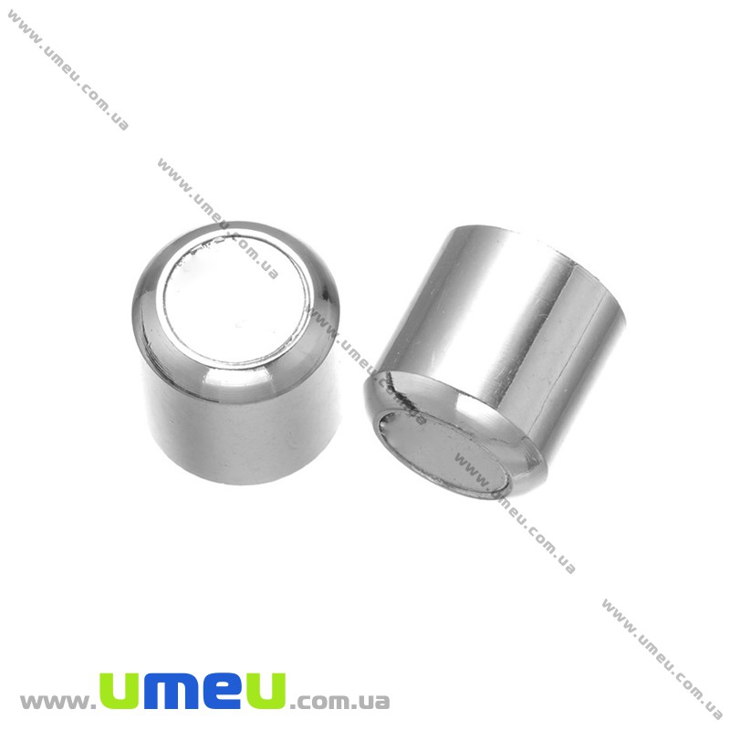 Замок магнітний для вклеювання шнура, Темне срібло, 18х9 мм (ZAM-024236)