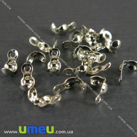 Каллоты, 8х4 мм, Темное серебро (ZAG-000347)