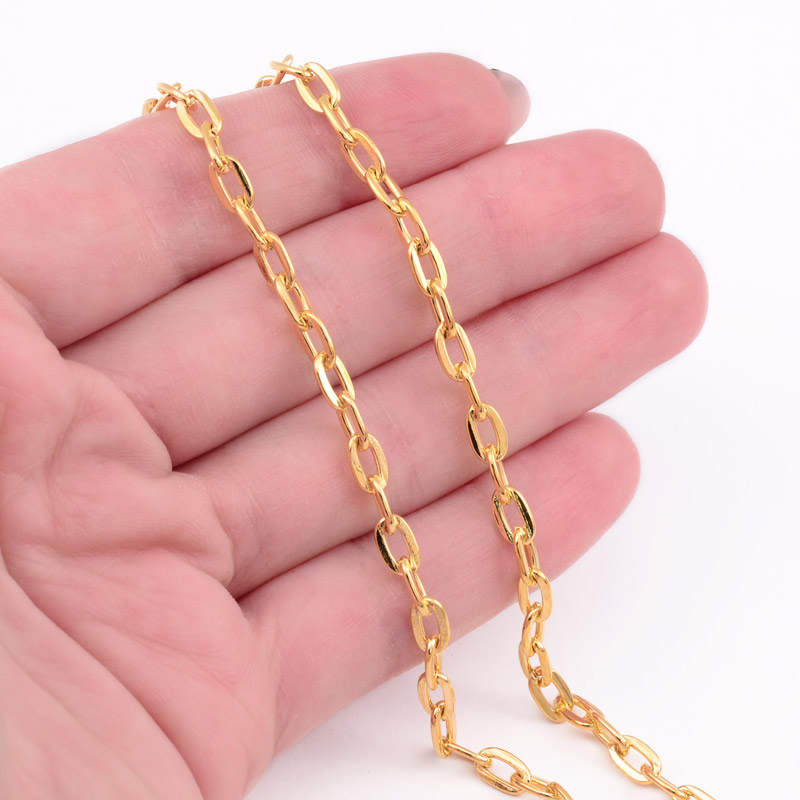 Ланцюг, Золото, 6,5х4 мм (ZEP-056047)