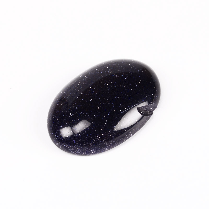 Кабошон нат. камінь Авантюрин синій, УЦІНКА, Овал, 25х18 мм (KAB-026011)