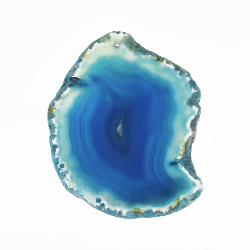 Зріз Агату, Синій, 68х52 мм (POD-032437)