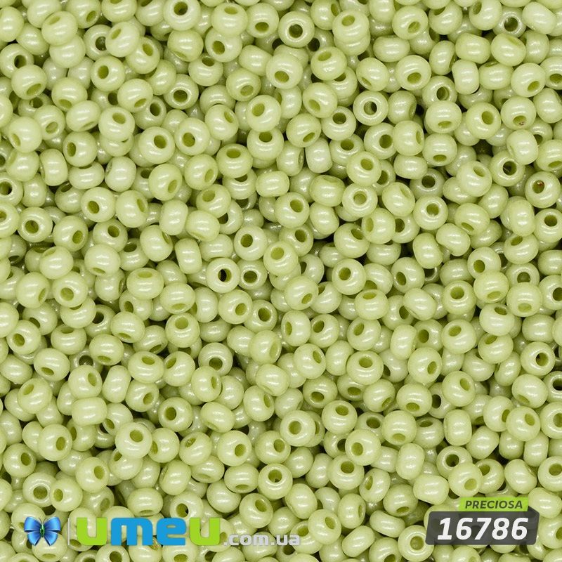 Бісер чеський №833/16786, Оливковий світлий, Перламутровий, 10/0 (BIS-043951)