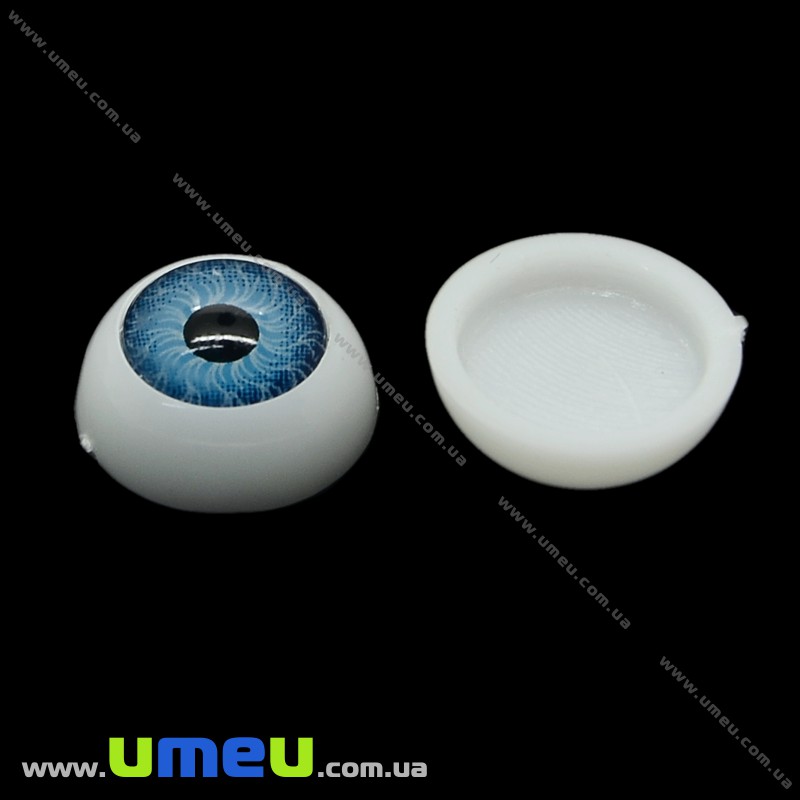 Глазки клеевые для кукол, 12 мм, Голубые (DIF-023224)