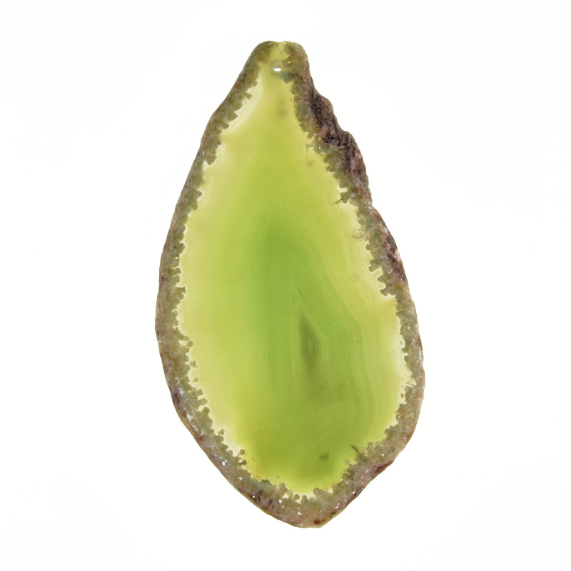 Зріз Агату, Зелений, 80х42 мм (POD-009340)