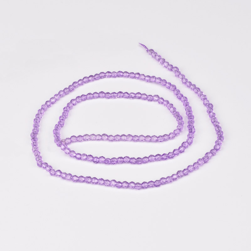 Бусины Аметист, Натур. камень, 2,5 мм, Круглые граненые (BUS-040888)
