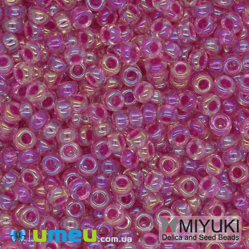 Бісер японський Miyuki круглий RR 11/0 №355, Рожевий АВ (BIS-045589)