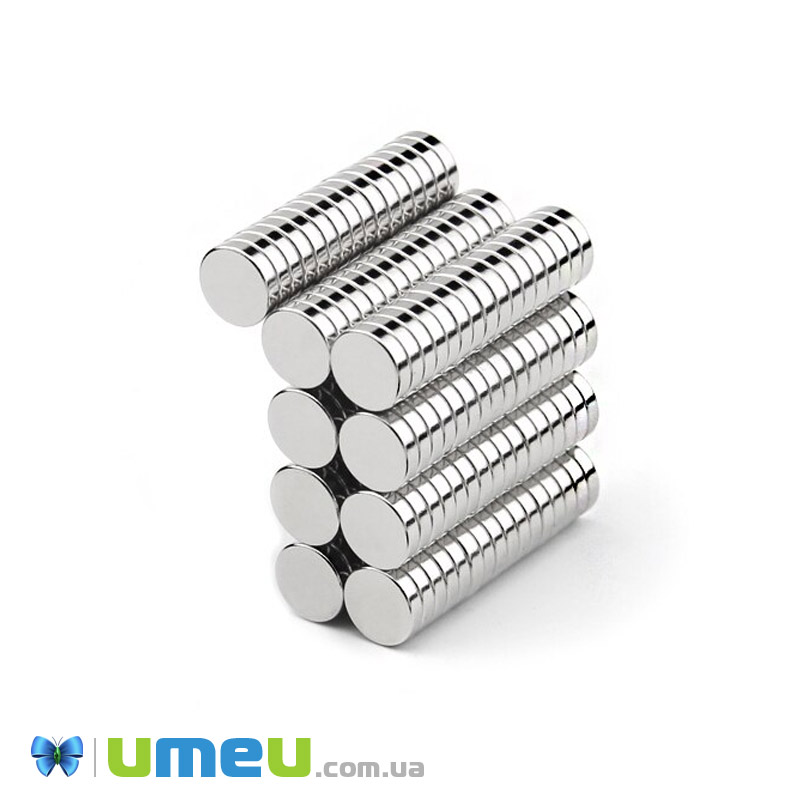 Магнит неодимовый для брошей Круглый, 8х1,7 мм (OSN-039329)