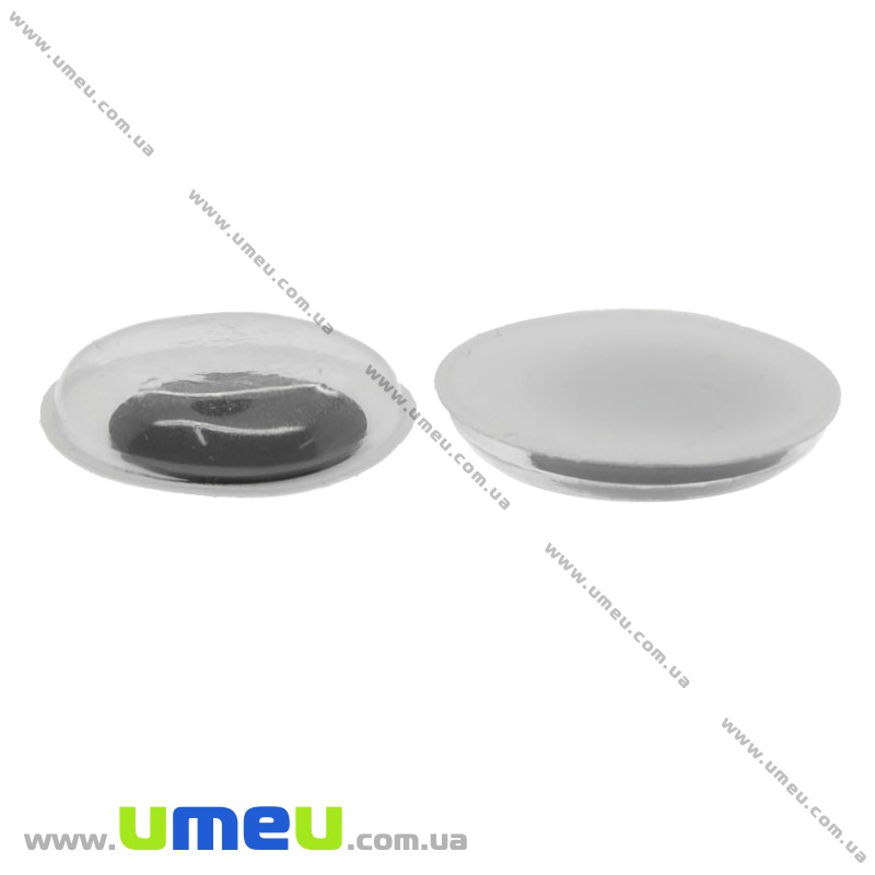 Очки клейові круглі, 16 мм, Білі (DIF-010588)