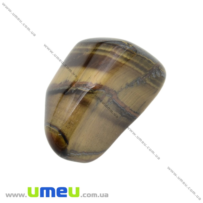 Галтовка Тигровый глаз с гематитом, 33х20х18 мм (POD-026081)