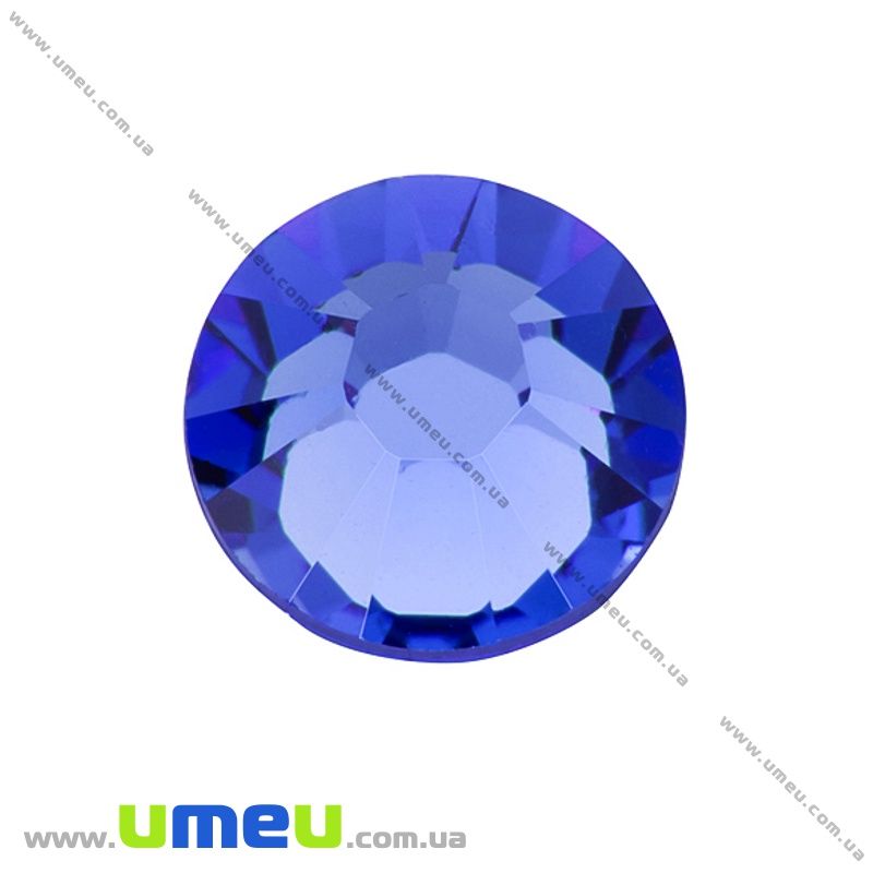Стрази скляні неклейові SS8 (2,4 мм), Сині (STR-005109)