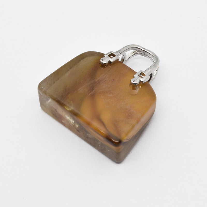 Підвіска Сумочка, Імітація натурального каменю, 26х24х10 мм (POD-054441)