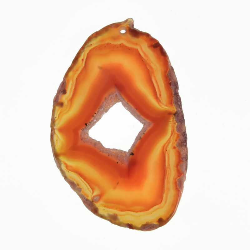 Зріз Агату, Червоний, 80х49 мм (POD-032420)