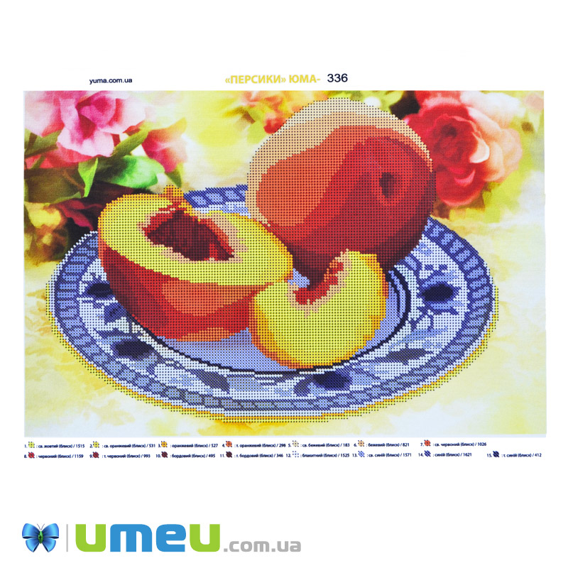 Схема для выш. бісером, Юма, Персики, 38х26 см (UPK-048498)