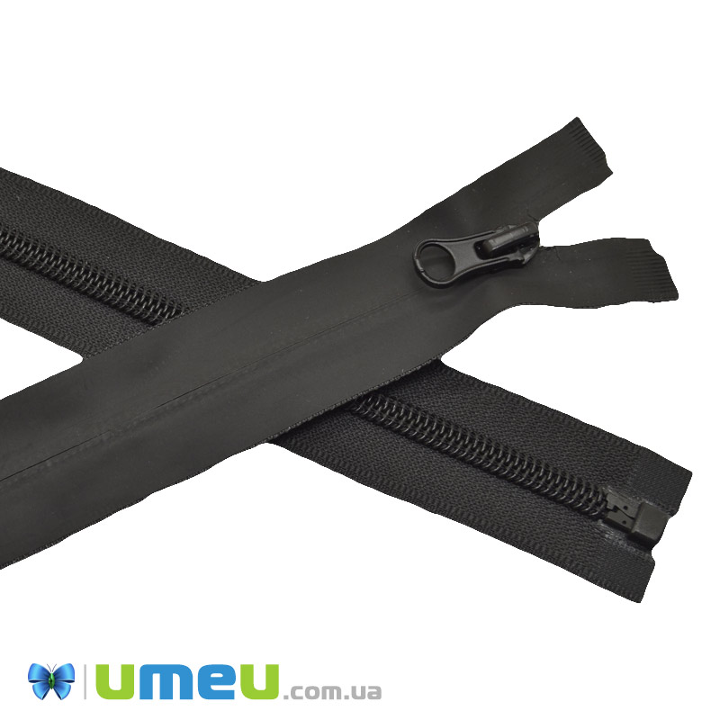 Блискавка спіральна роз'ємна Водовідштовхувальна 75 см, Тип 7, Чорна (ZIP-060419)