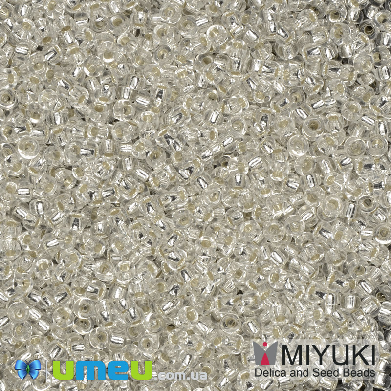 Бісер японський Miyuki круглий RR 11/0 №91, Сріблястий (BIS-040554)