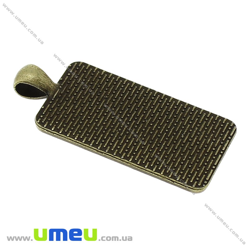 Основа прямоугольная, 48х21 мм, 38х18 мм, Античная бронза (OSN-028223)