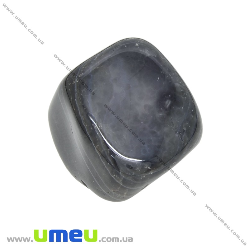 Галтовка Агат чорний, 24х22х20 мм (POD-033265)