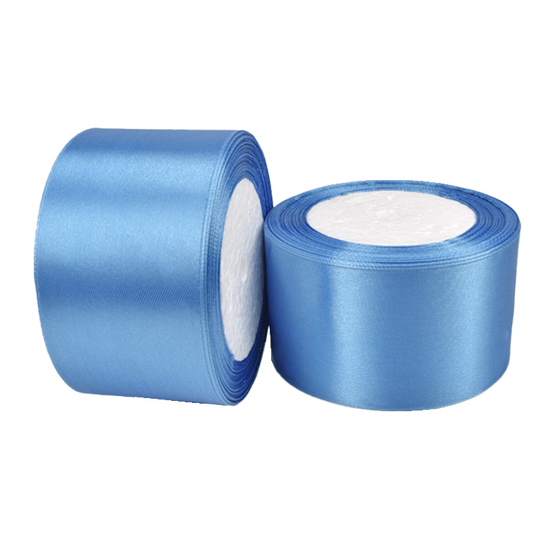 Атласна стрічка, 50 мм, Синя (LEN-061062)