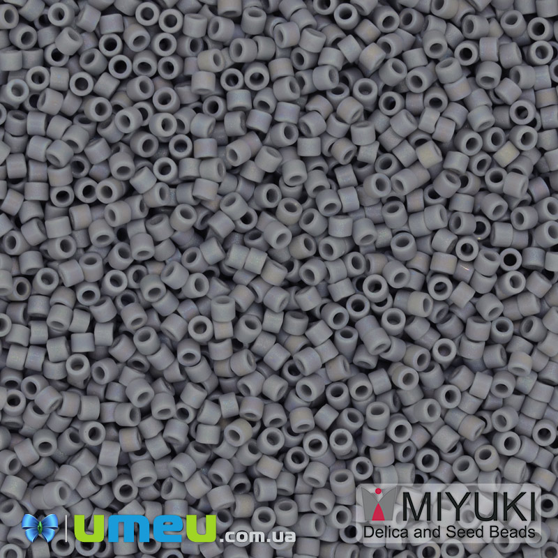Бісер японський Miyuki Delica 11/0 DB882, Сірий матовий (BIS-047493)