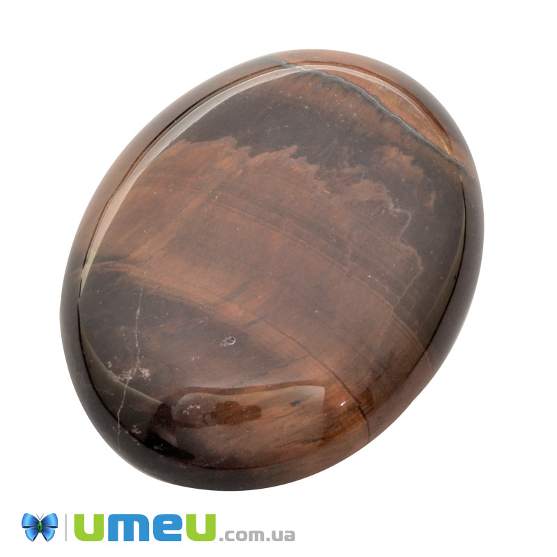 Кабошон нат. камінь Бичаче око, Овал, 40,4х30,2 мм (KAB-050586)