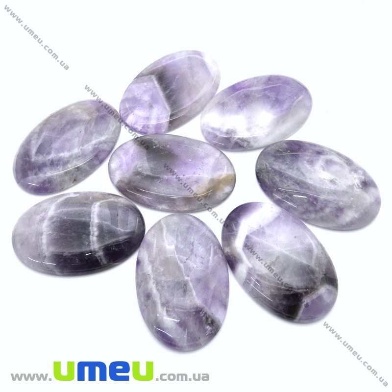Кабошон нат. камінь Аметист, Овал, 45х30 мм (KAB-036135)