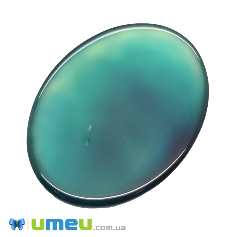 Кабошон нат. камінь Агат синій, Овал, 40х30 мм (KAB-050591)