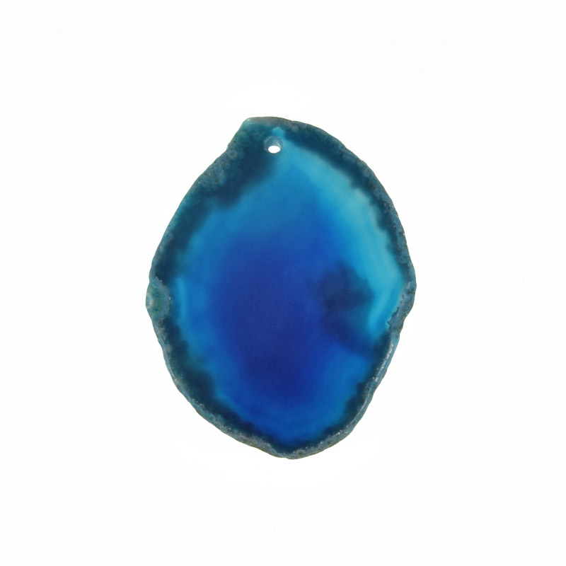 Зріз Агата, Синій, 56х43 мм (POD-020139)