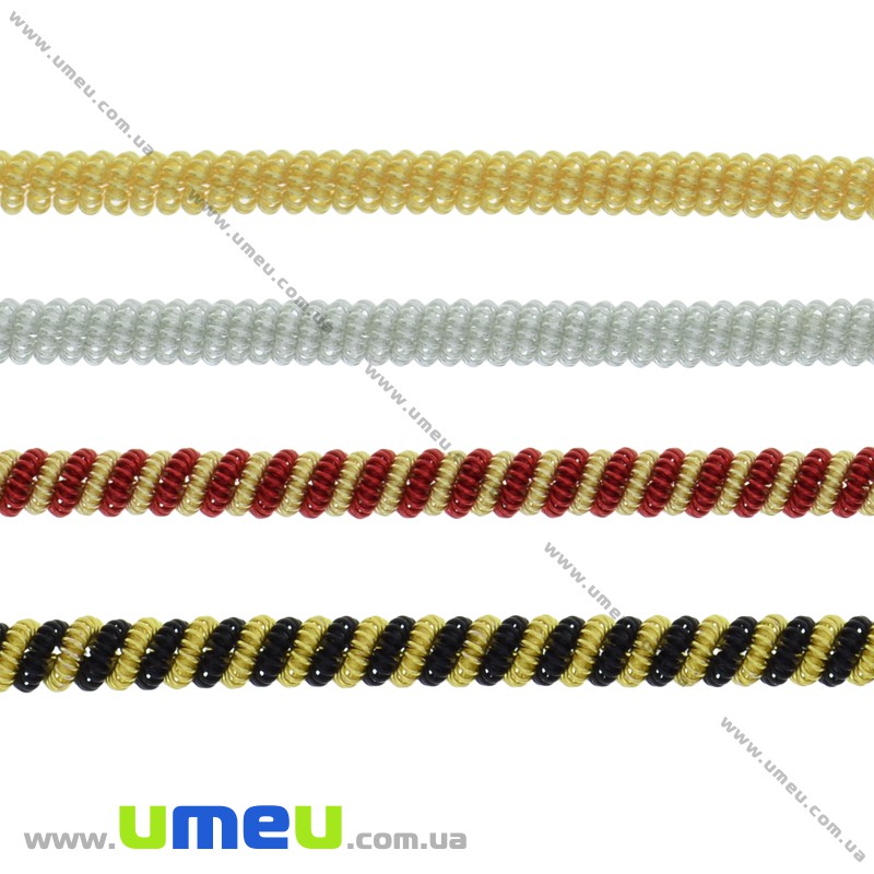 Канітель кручена подвійна 3,5 мм, Золотисто-чорна (KNT-030487)