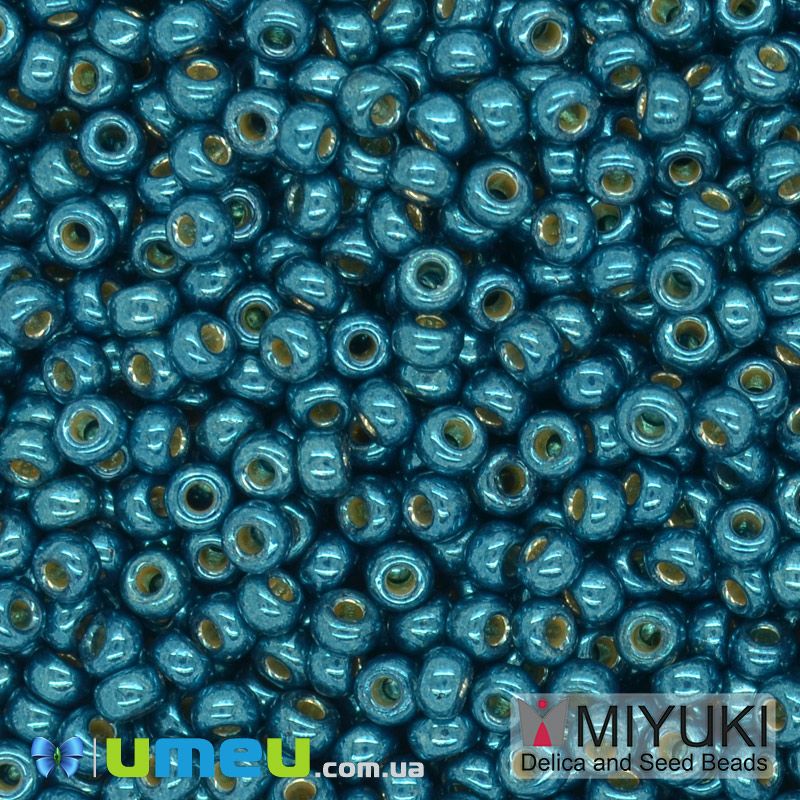 Бісер японський Miyuki круглий RR 11/0 №5115 Duracoat Galvanized, Бірюзовий (BIS-045731)