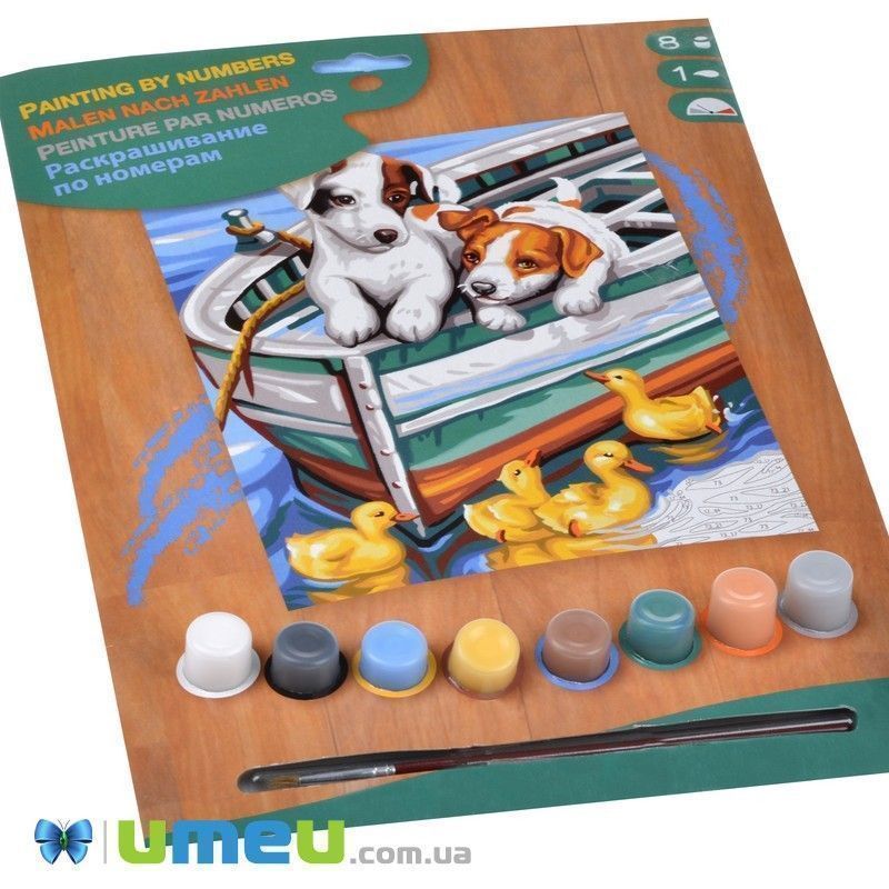 Набор для творчества Sequin Art PAINTING BY NUMBERS JUNIOR Щенки и Утки (DIF-043457)