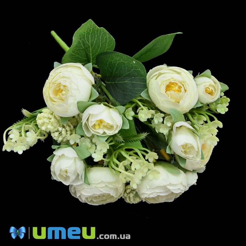 Букет півонії, 30 см, Кремовий (DIF-045822)