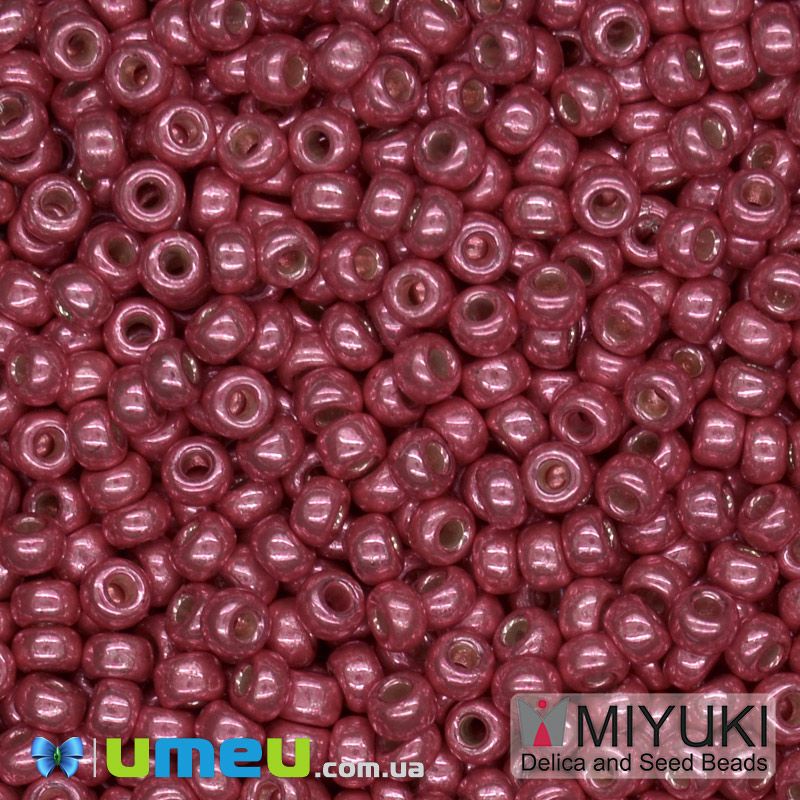 Бісер японський Miyuki круглий RR 11/0 №4211 Duracoat Galvanized, Малиновий (BIS-045703)