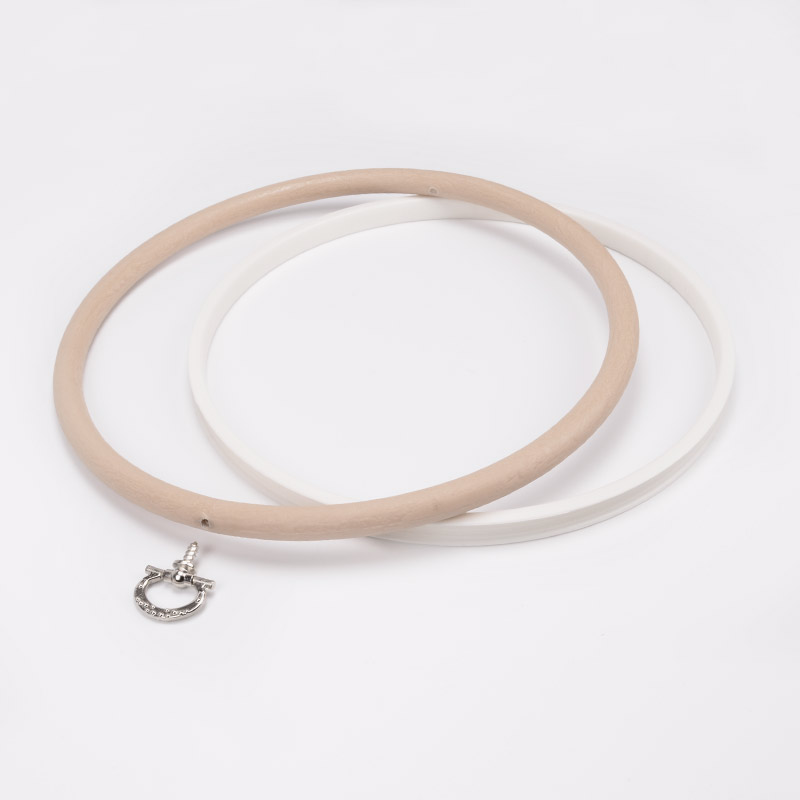 Пяльці-рамка NURGE круглі пластикові 20,5 см, Бежеві (MUL-053317)