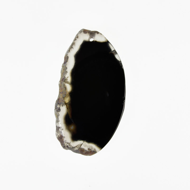 Зріз Агату, Чорний, 59х32 мм (POD-032461)