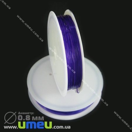 Леска эластичная, 0,8 мм, Фиолетовая, 1 Катушка, 7 м (LES-001083)