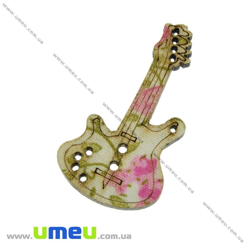 Декоративний пришивний елемент Гітара, 34х19 мм (DIF-021281)