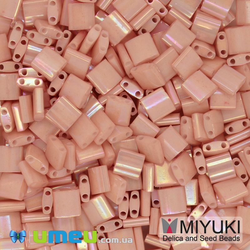 Бісер японський Miyuki TILA №596, 5х5 мм, Персиковий (BIS-046057)