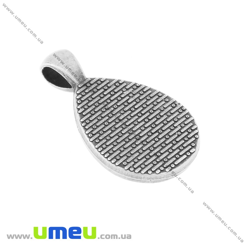 Основа капля, 36х21 мм, 25х18 мм, Античное серебро (OSN-020038)