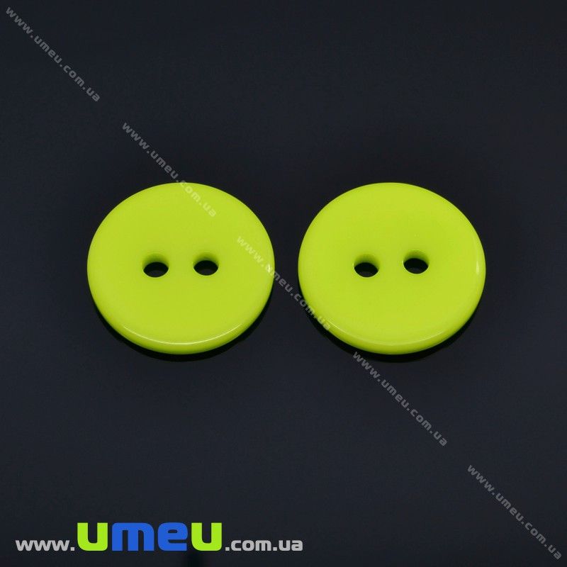 Гудзик пластиковий Круглий, 11 мм, Оливковий (PUG-017831)