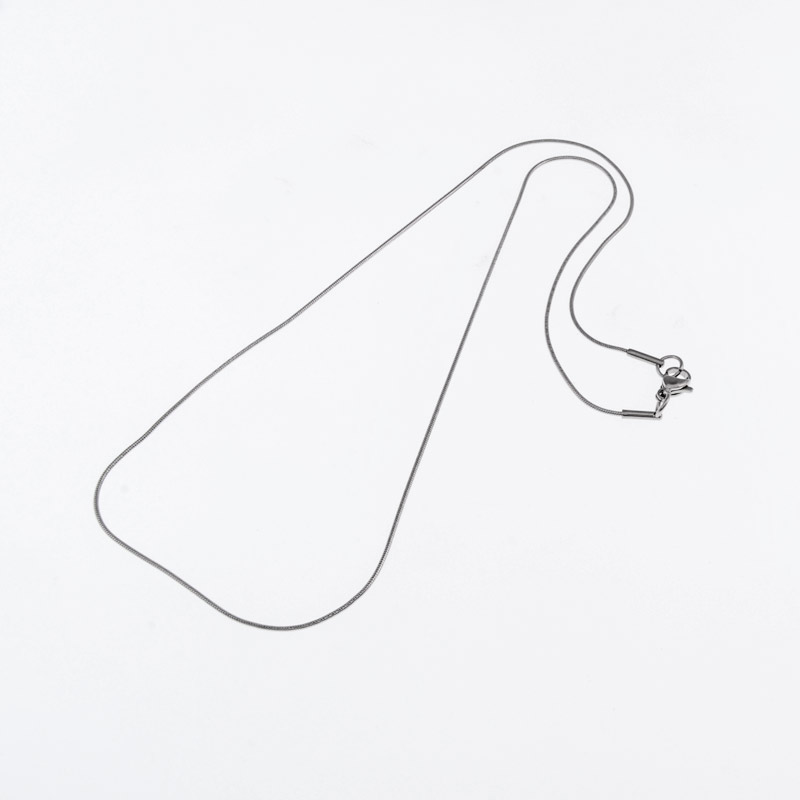 Основа на шию з нерж. ст., 1 мм, Темне срібло, 45 см (STL-055558)