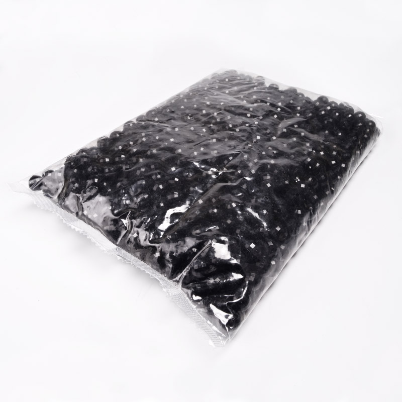 Намистини для сумок, Акрилові, Круглі грановані, 9,5 мм, Чорні (BUS-054543)