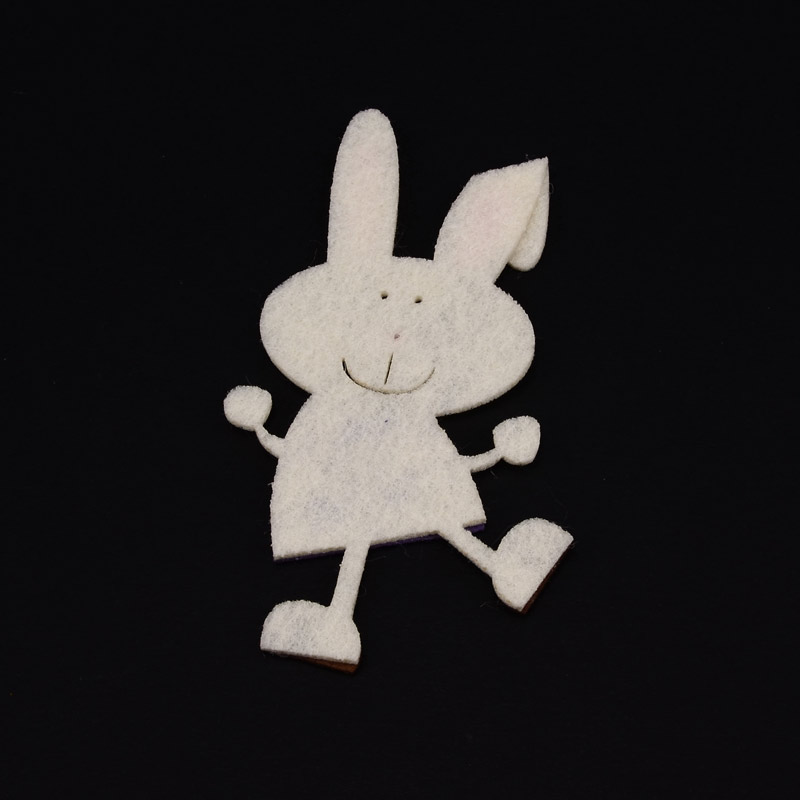 Декоративное изделие из фетра Веселый кролик, 11х6 см, Сиреневый (FLT-056547)