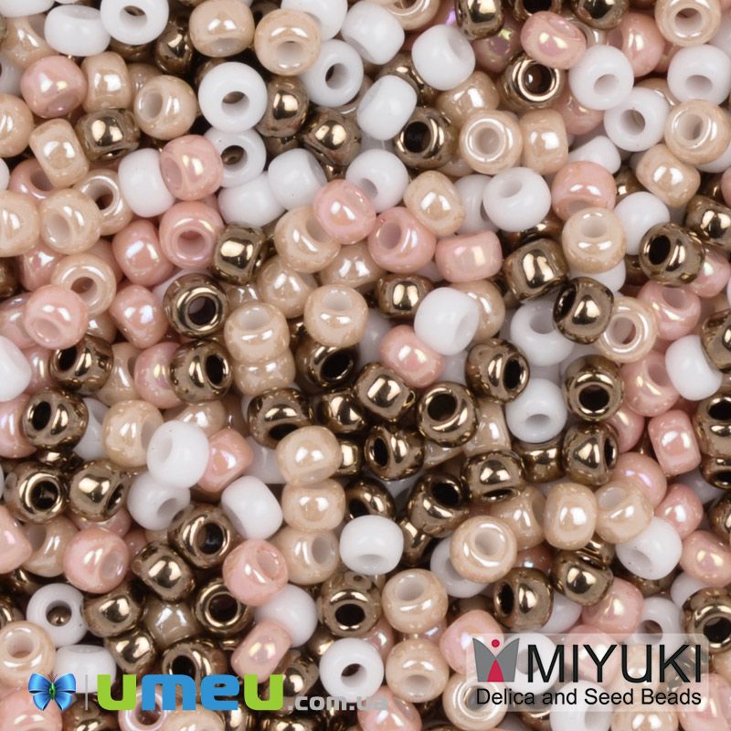 Бісер японський Miyuki круглий RR 8/0 №mix101, Бежевий (BIS-049834)