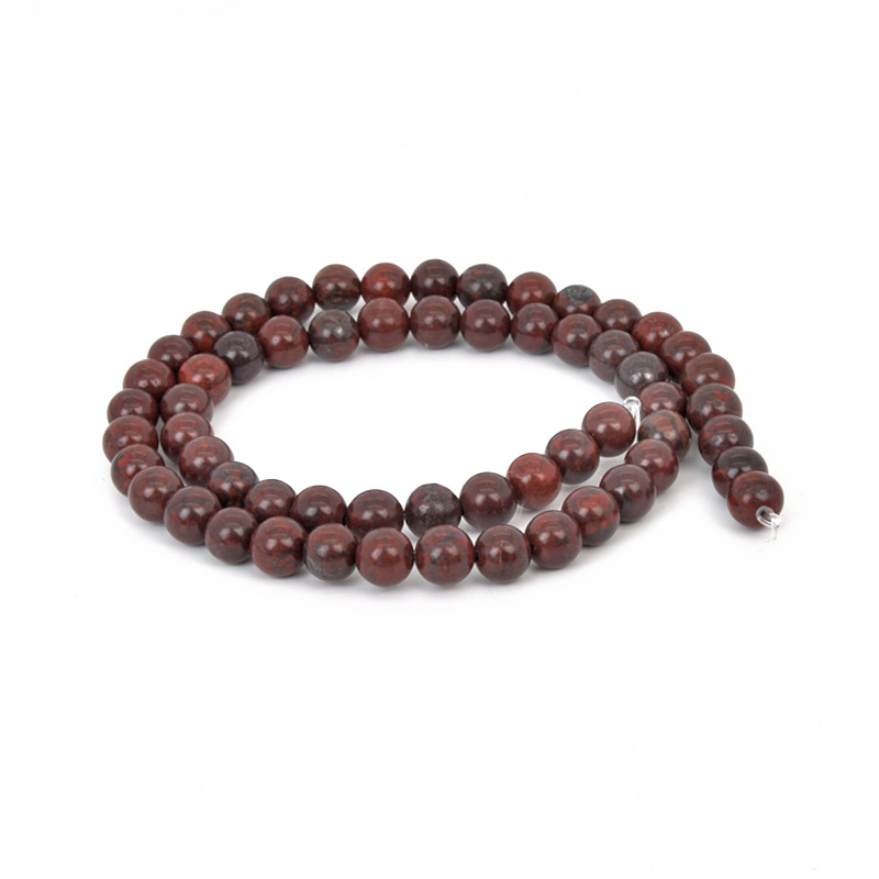 Намистини Яшма брекчієва, Натур. камінь, 6,5 мм, Круглі (BUS-058035)