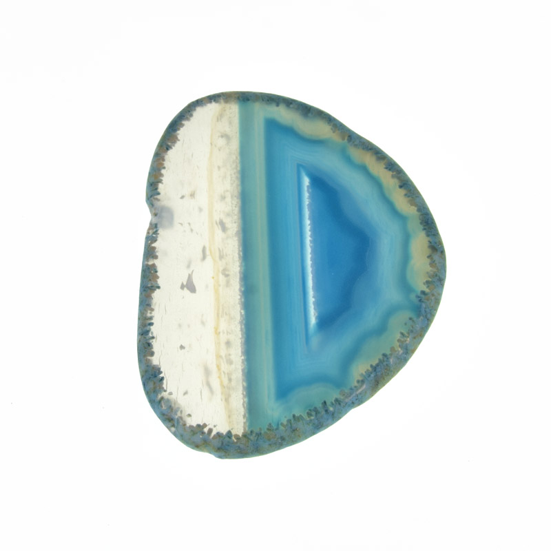 Зріз Агата без отвору, Блакитний, 66х51 мм (POD-014449)